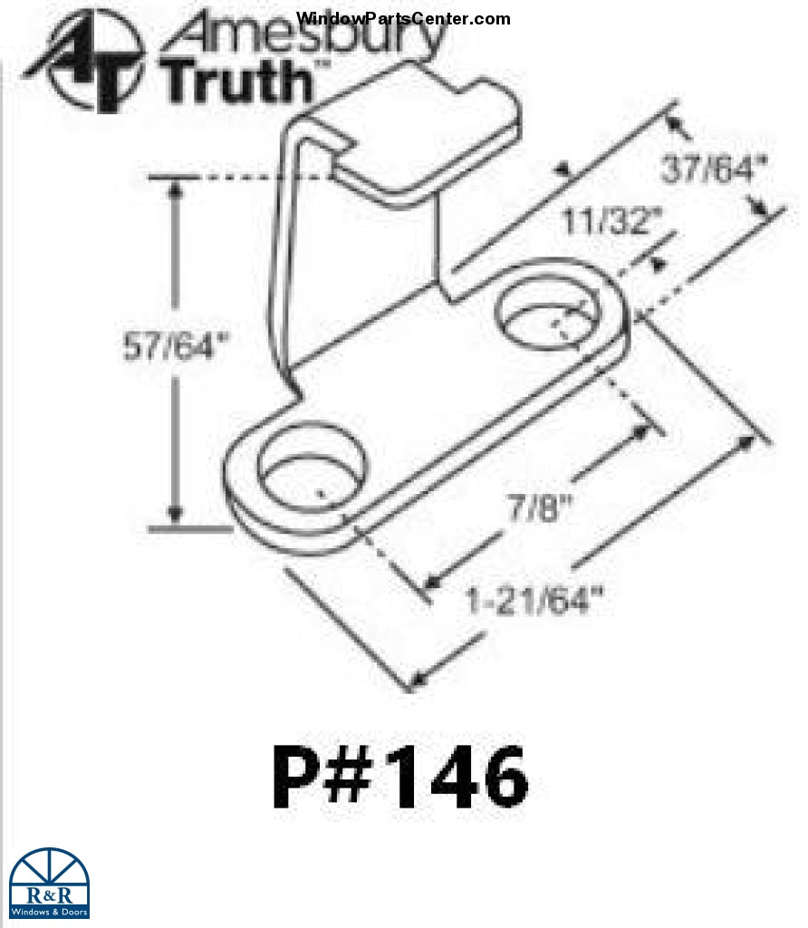146 Amesbury Truth  Sash Keeper - For Window Lock