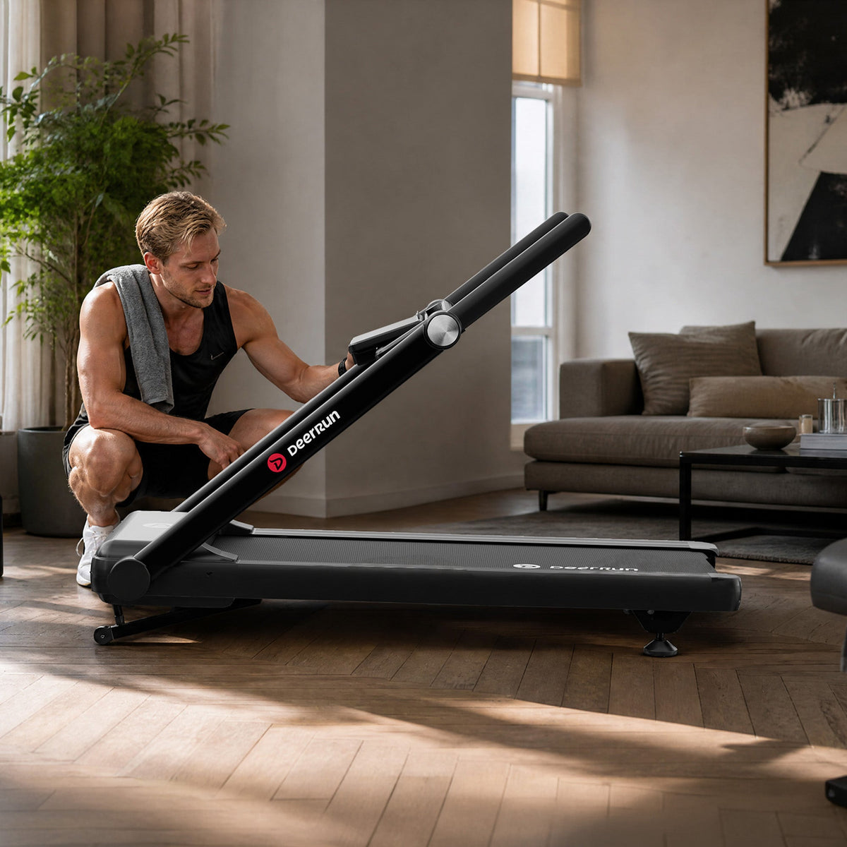 DeerRun Apex Rise 1 Challenge Training 25% Auto Incline Foldable Smart Treadmill