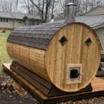 6 Person + Changing Room Cedar Barrel Sauna | 6′ x 12′