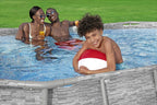 14ft x 39.5in Stone Print Oval Steel Pro MAX Above Ground Pool Set