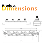 Exotronic 150A Black 4x M8 Stud & 6x Screw Busbar with Cover