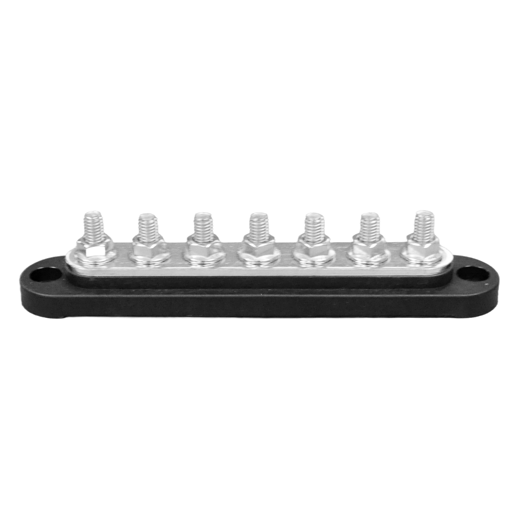 Exotronic 150A Black 7x M6 Stud Busbar with Cover