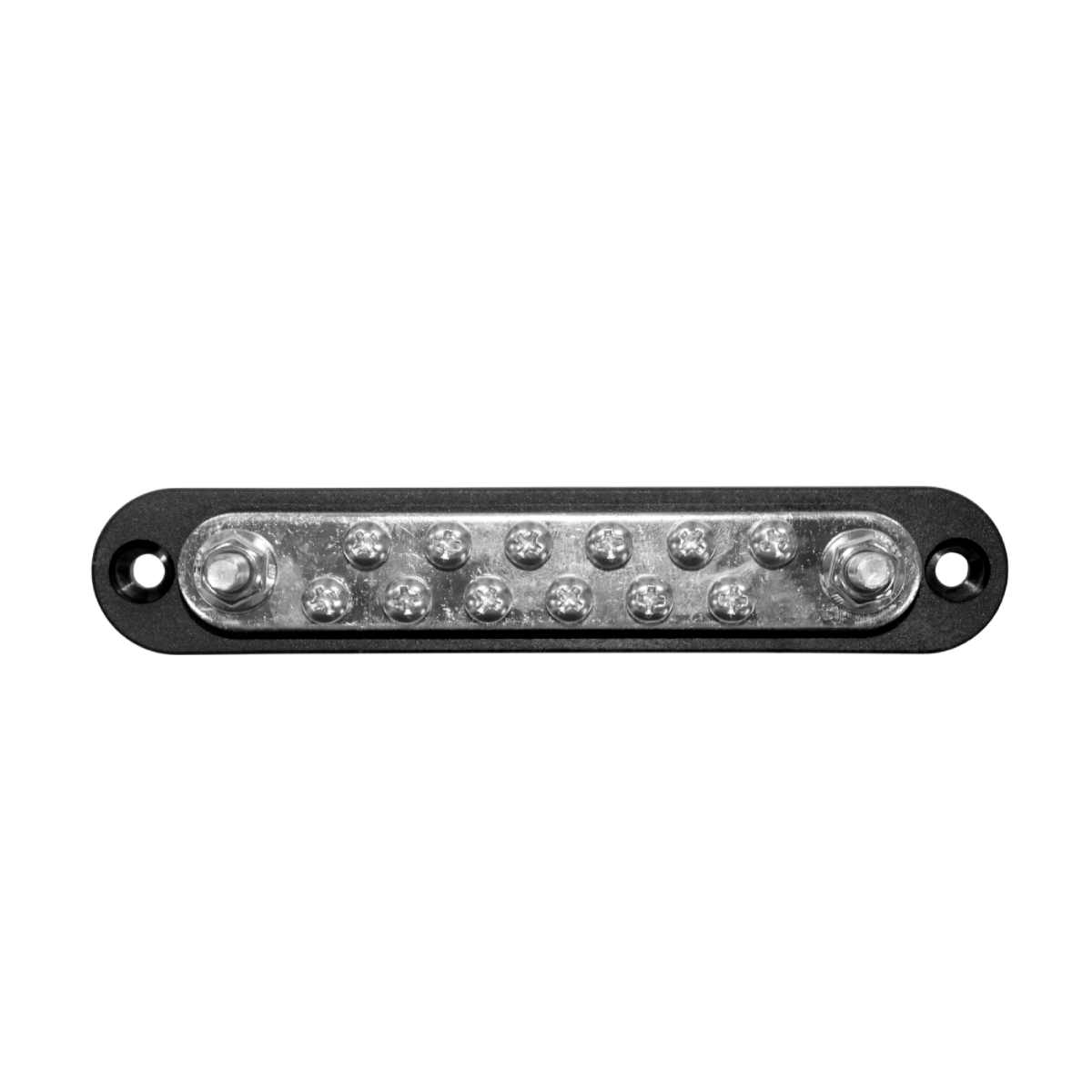 Exotronic 150A Black 2x M6 Stud Busbar with 12 Screws & Cover