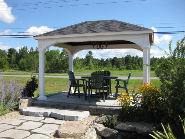DISPLAY ONLY- 10' x 14' VINYL TRADITIONAL PAVILION