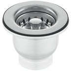 Astini Belfast 100 1.0 Bowl White Ceramic Kitchen Sink with Strainer Waste