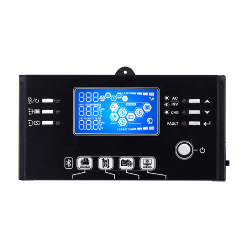 ICONICA 5000W 48V pure sine wave inverter with 4000W solar input, 80A MPPT charge controller and 60A mains charger, removable LCD, supports no-battery mode