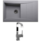 Astini Xeron 1.0 Bowl SMC Synthetic Reversible Kitchen Sink with Waste & Tap