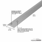 2 In. X 144 In. Aluminum Carpet Trim Hammered
