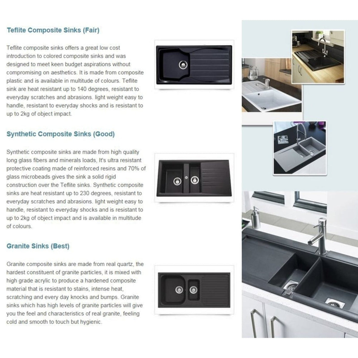 Astini Elmo 100L 1.0 Bowl Granite Reversible Kitchen Sink & Waste