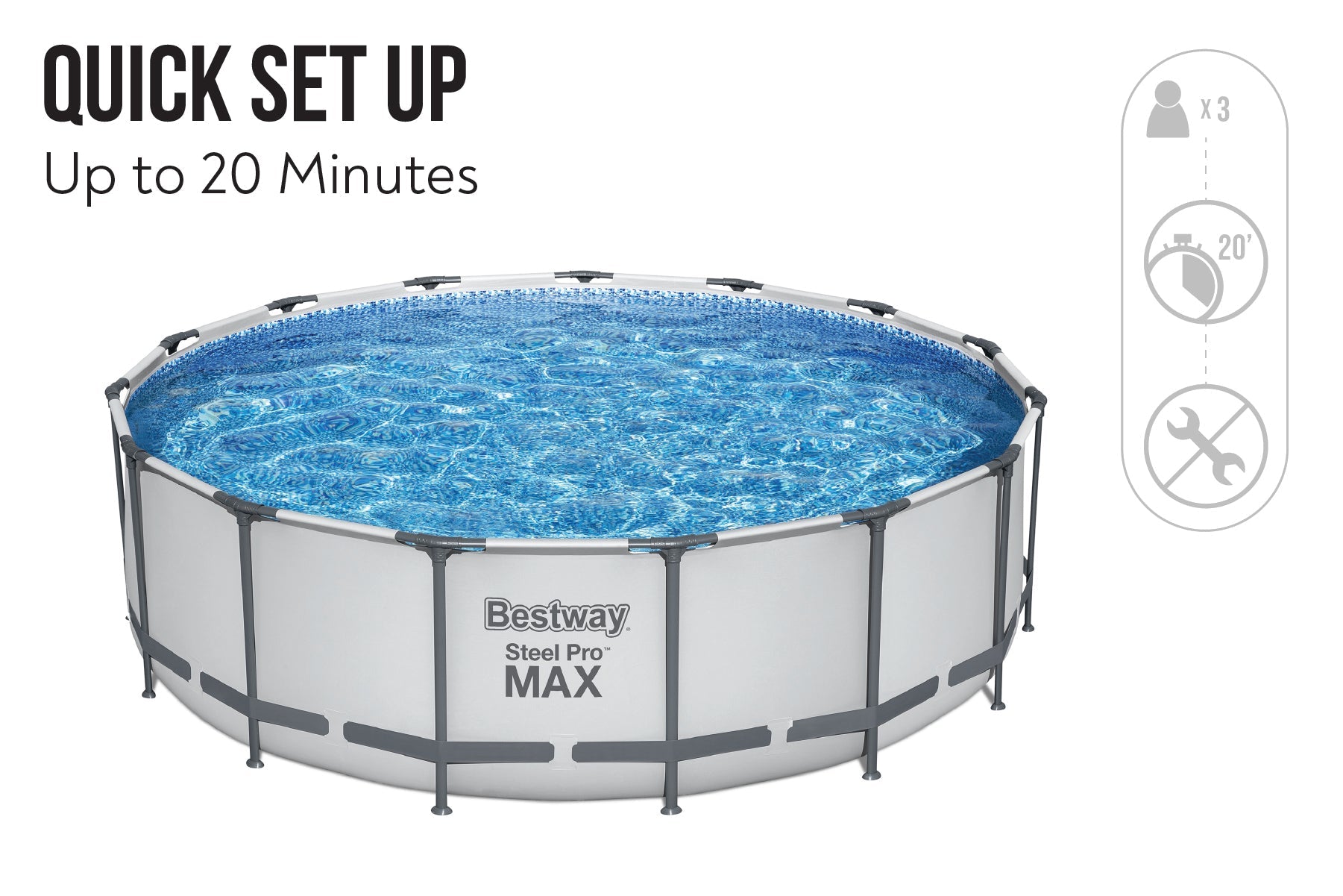 14ft x 48in Round Steel Pro Max Above Ground Pool Set - Outlet