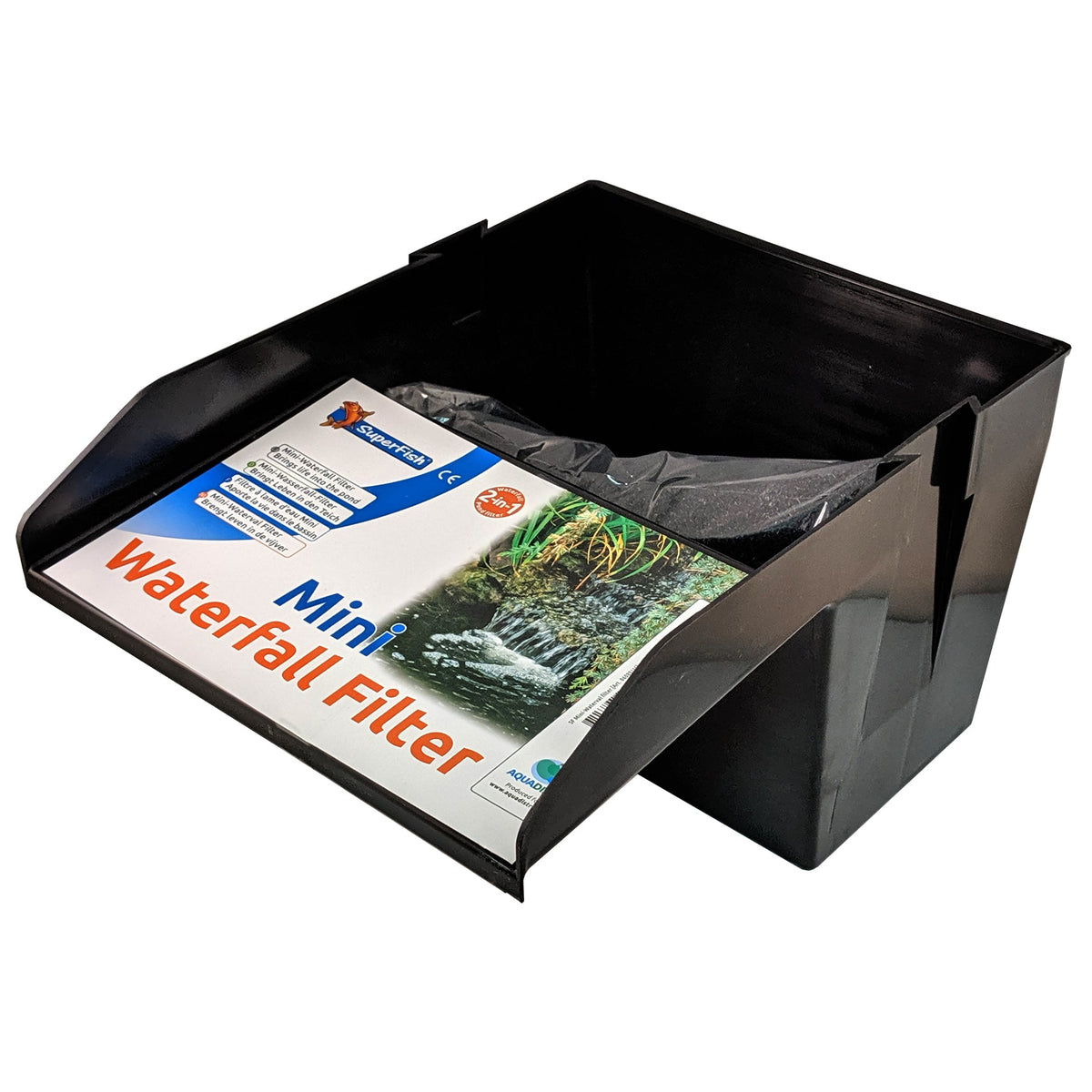 Superfish Pond Waterfall Filter with Media & Hose Tail