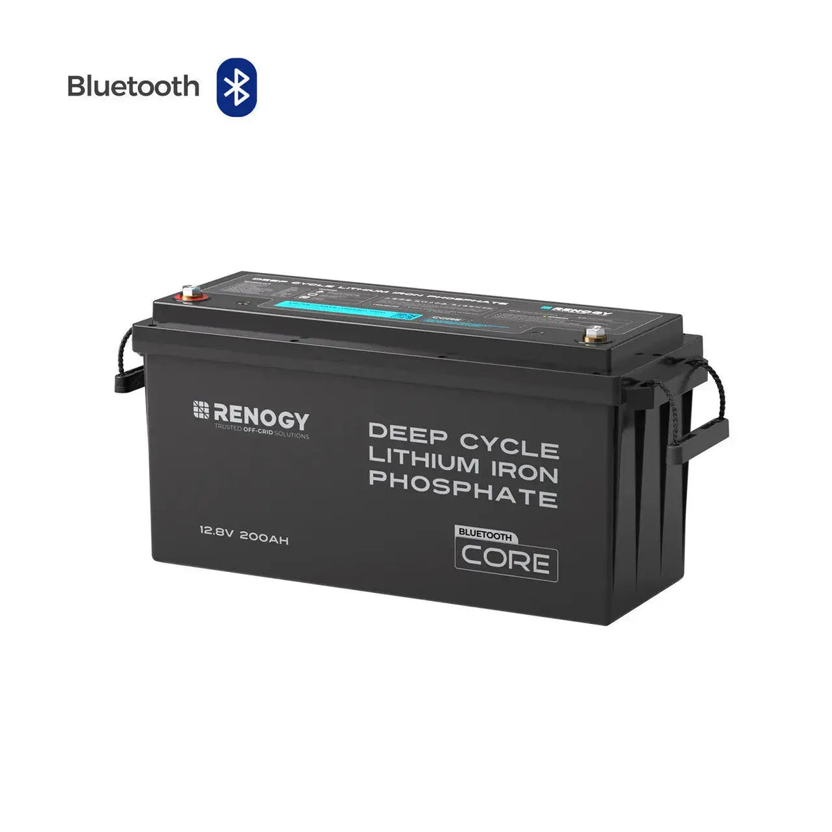 12V 200Ah Lithium Iron Phosphate Battery w/ Bluetooth