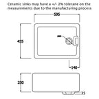Astini Belfast 100 1.0 Bowl White Ceramic Kitchen Sink with Plug Waste