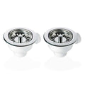 2x 90mm Basket Strainer Waste for Astini, RAK, Rangemaster Ceramic Sink