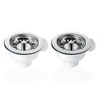 2x 90mm Basket Strainer Waste for Astini, RAK, Rangemaster Ceramic Sink