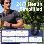 DeerRun® YE02 Smart Fitness Band: 24/7 Health & Workout Tracking with PitPat