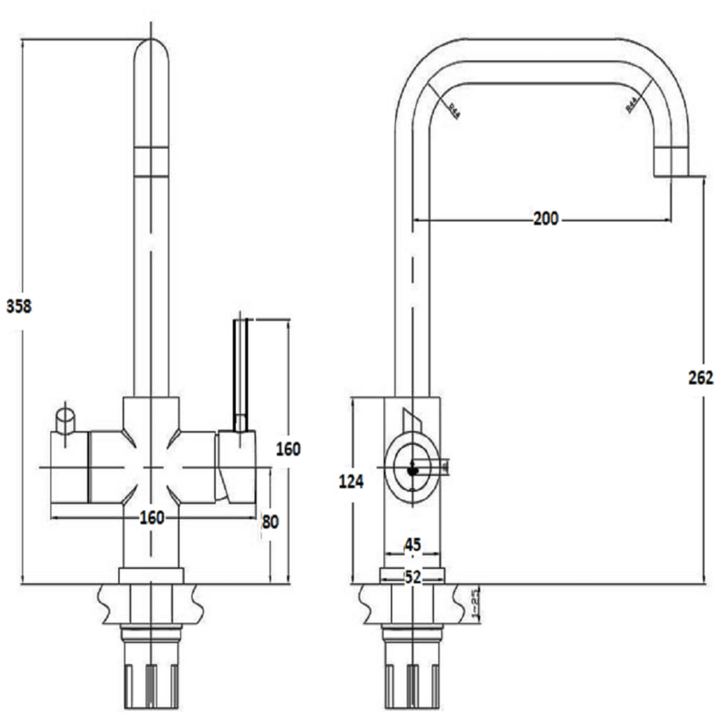 Astini Bollitore² 3in1 Boiling Hot Water Kitchen Tap & Tank Kit