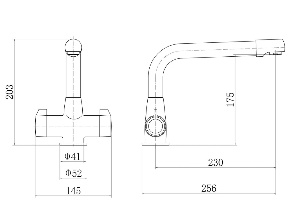 Aylesbury Kitchen Sink Mixer Tap Elegant Ceramic Dual Lever Monobloc Swivel Spout Brass Faucet - Chrome