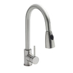 Kelso Pull Out Monobloc Single Lever Spring Kitchen Mixer Tap, Sink Brass Tap Mixers Swivel Spout with Hoses and Fittings - Chrome