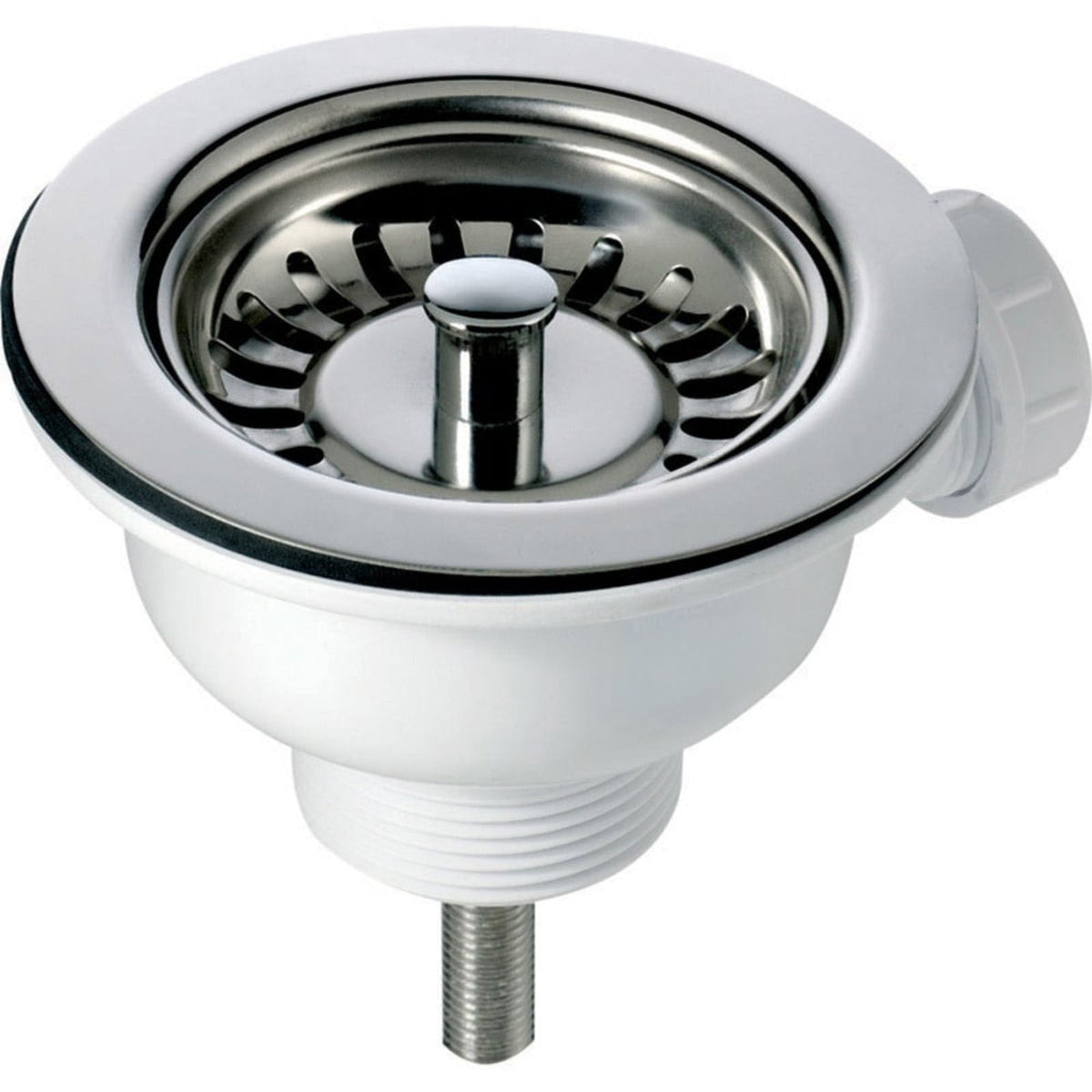 Astini Desire 1.5 Bowl White Ceramic Kitchen Sink with Waste and Colonial Tap