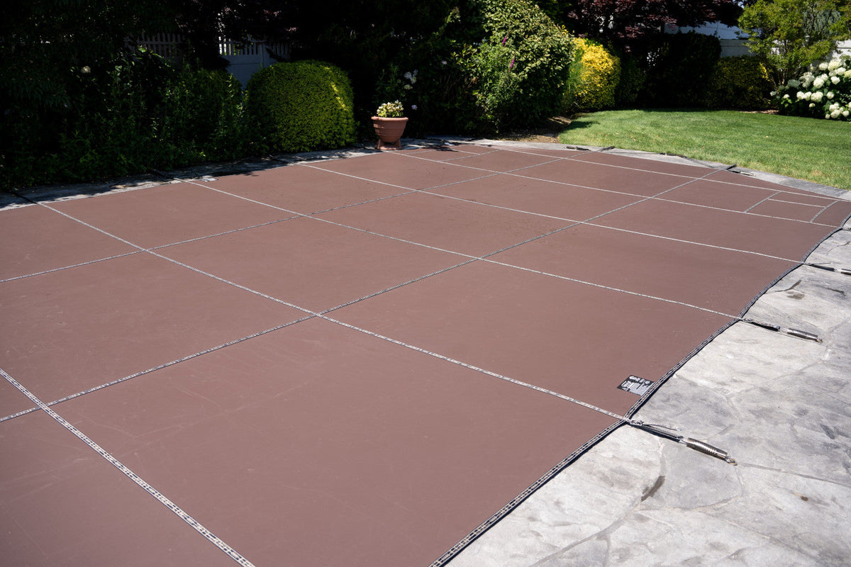 16' x 32' Loop-Loc Ultra-Loc III Rectangle Safety Pool Cover w/Drains - No Step
