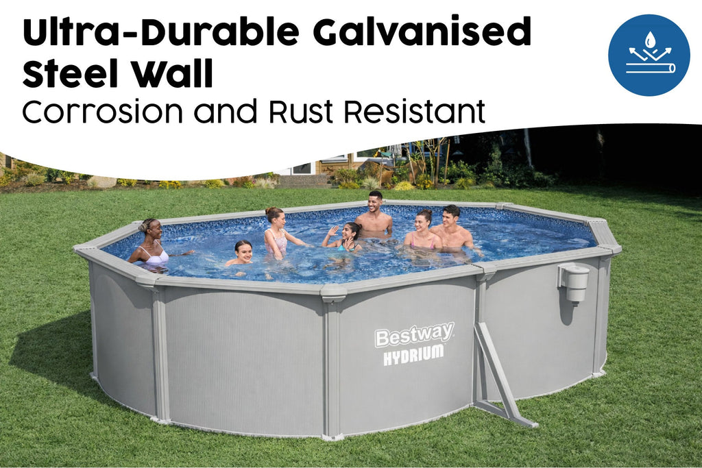 16.5ft x 48in Oval Hydrium Steel Above Ground Pool Set