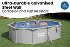 16.5ft x 48in Oval Hydrium Steel Above Ground Pool Set