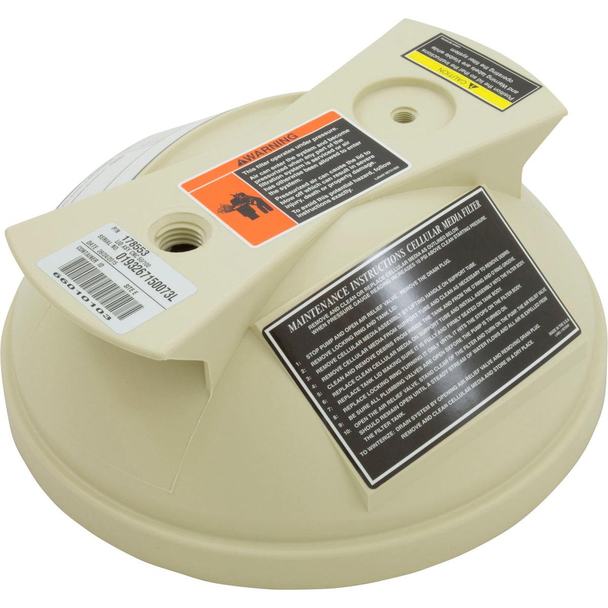Pentair Almond Filter Lid For 50 sq-ft & 100 sq-ft Clean and Clear Filter Systems | 178553