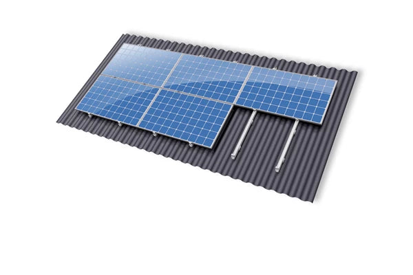 Van der Valk Mounting Kits for Double Row of Solar Panels in Landscape for Corrugated Fibre Sheet Roofs