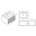 Astini Flauto 600 Wall Hung Vanity Unit & Basin