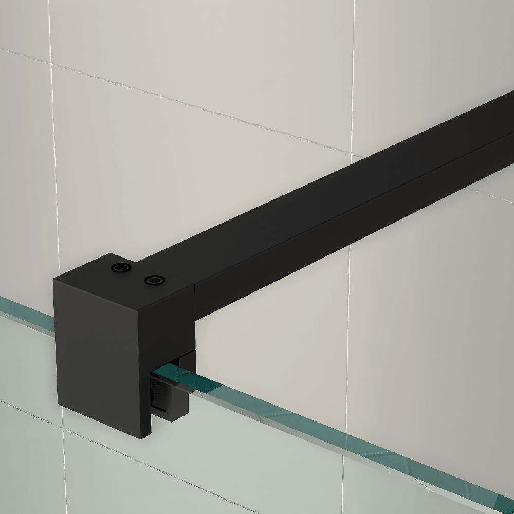 Astini T18 Orca Black 1200x1950x8mm Wetroom Panel