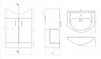 VeeBath Linx Vanity Unit and Compact Storage Combination Unit