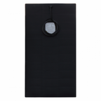 100W black semi-flexible fibreglass solar panel with round rear junction box and 3m cable, with durable ETFE coating