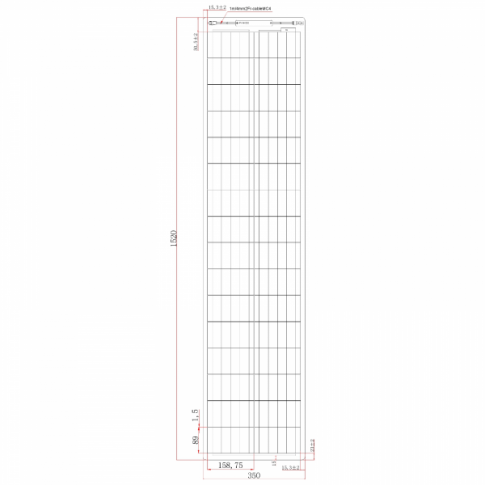 100W black ultra-narrow semi-flexible fibreglass solar panel with durable ETFE coating