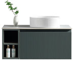 Astini Flauto 800mm Wall Hung Vanity Unit W/ LH Side Storage & RH Counter Top