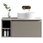 Astini Flauto 800mm Wall Hung Vanity Unit W/ LH Side Storage & RH Counter Top