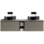 Astini Flauto 1400mm Wall Hung Double Vanity W/ Storage Box & Counter Top