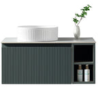 Astini Flauto 800mm Wall Hung Vanity W/ RH Side Storage & LH Counter Top