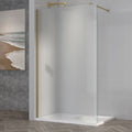 Astini TI8 Fluted Brushed Brass 800x1950x8mm Wetroom Panel