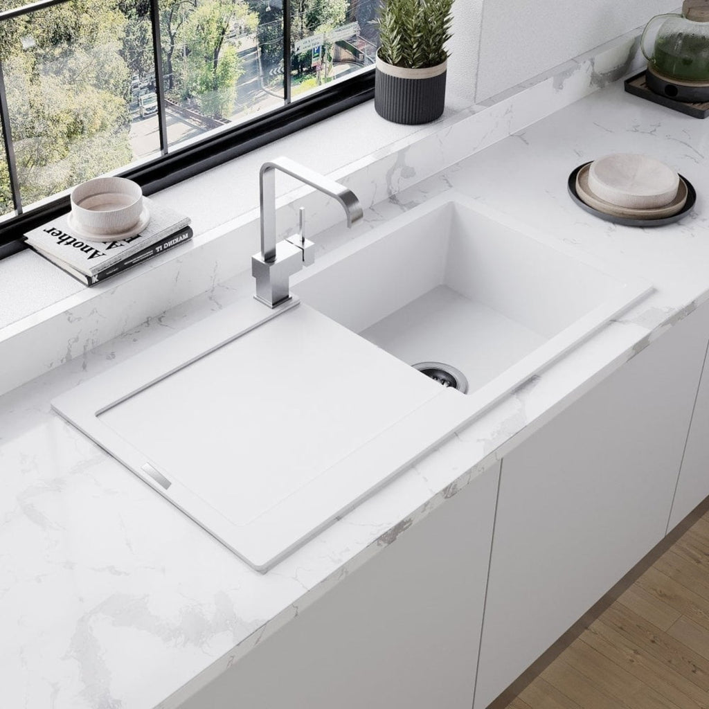 Astini Quadro XL 1.0 Bowl Granite Kitchen Sink & Cosmo 5E Tap Set