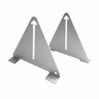 Set of 2 aluminium tilting central brackets for rigid frame solar panels, height 243mm