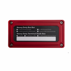 300A 48V red 4 way copper busbar box with M8 terminals