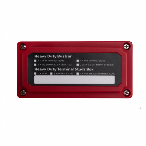 300A 48V red 4 way copper busbar box with M8 terminals
