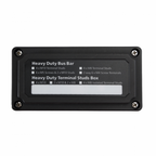 300A 48V black 4 way copper busbar box with M8 terminals