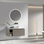 Astini Flauto 800mm Wall Hung Vanity Unit W/ LH Side Storage & RH Counter Top