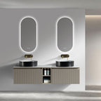 Astini Flauto 1400mm Wall Hung Double Vanity W/ Storage Box & Counter Top