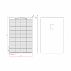 120W black semi-flexible fibreglass solar panel with durable ETFE coating