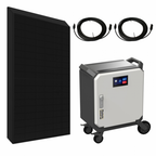 Complete 5kW off-grid power system with 5kWh high performance battery and 3.5kW solar power array