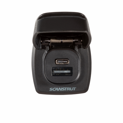 Scanstrut SC-USB-F4 Flip Pro Plus Fast Charging USB-A and USB-C Socket – 12V/24V Marine & RV Waterproof Fast Charger