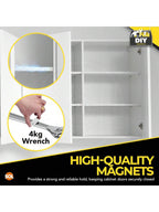 SOL 12pk Cabinet Magnets & Fittings – Magnetic Catches For Cupboards, Wardrobes, Kitchen Units, And Cabinets – Slim Door Catch Kit For Secure Closures, Drawers, And Furniture Doors